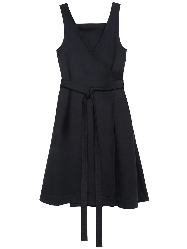 YMC Julie Pinafore Dress in Black