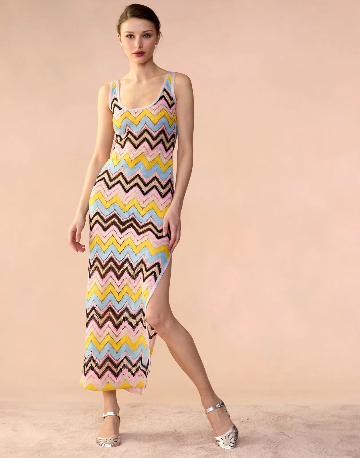 Zigzag Knit Dress